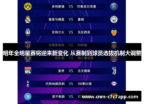 明年全明星赛将迎来新变化 从赛制到球员选拔机制大调整 明年全明星赛将迎来新变化 从赛制到球员选拔机制大调整