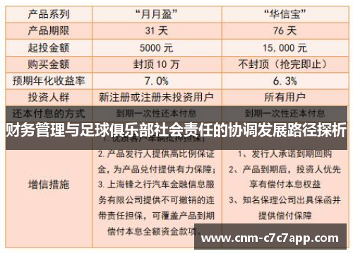 财务管理与足球俱乐部社会责任的协调发展路径探析 财务管理与足球俱乐部社会责任的协调发展路径探析