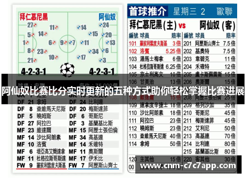 阿仙奴比赛比分实时更新的五种方式助你轻松掌握比赛进展 阿仙奴比赛比分实时更新的五种方式助你轻松掌握比赛进展